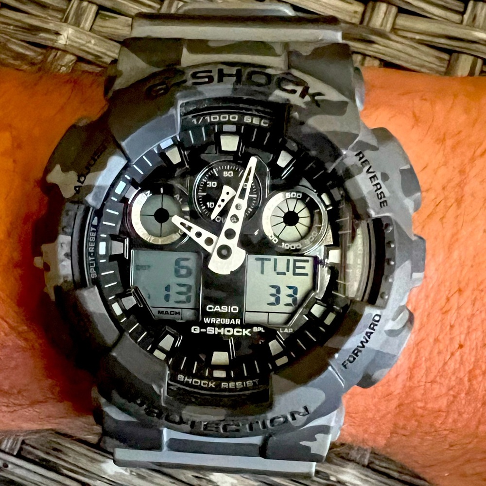 Urban camo Casio, G-Shock, 5081 GA – 100 CM series brand, new battery a week old